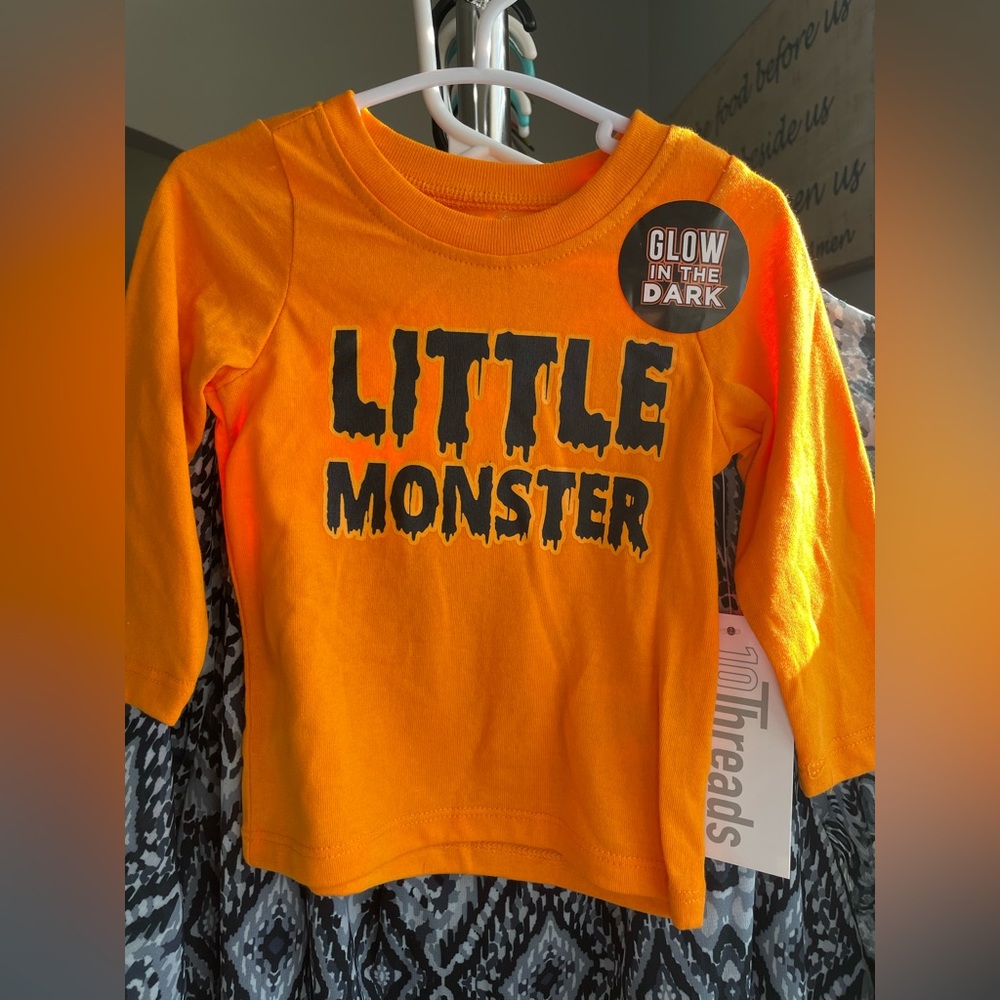 Glow in the Dark Little Monster Long Sleeve Tee